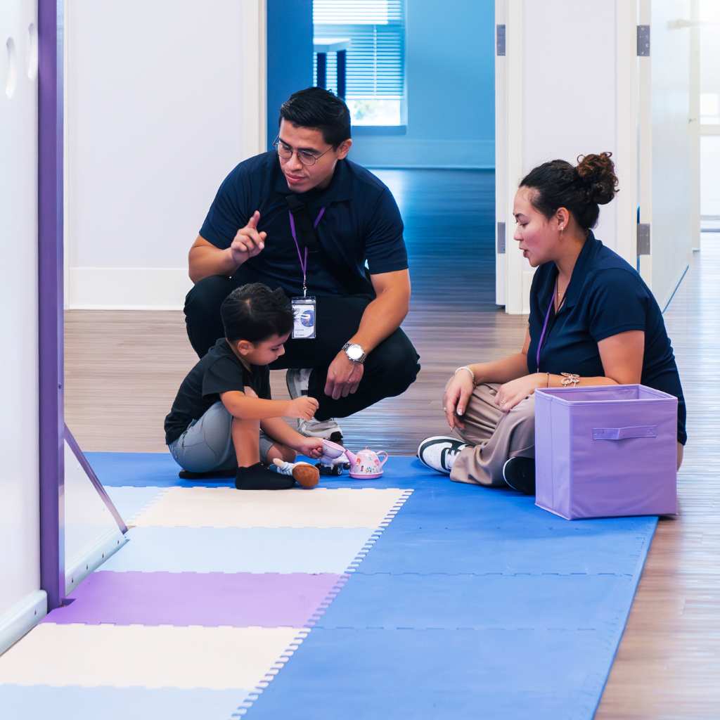 ABA professionals working with toddler