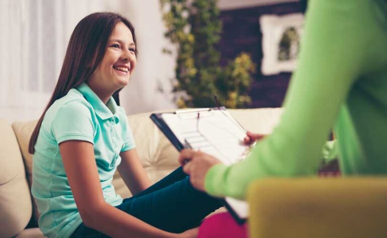 Autism teenager in a ABA Therapy