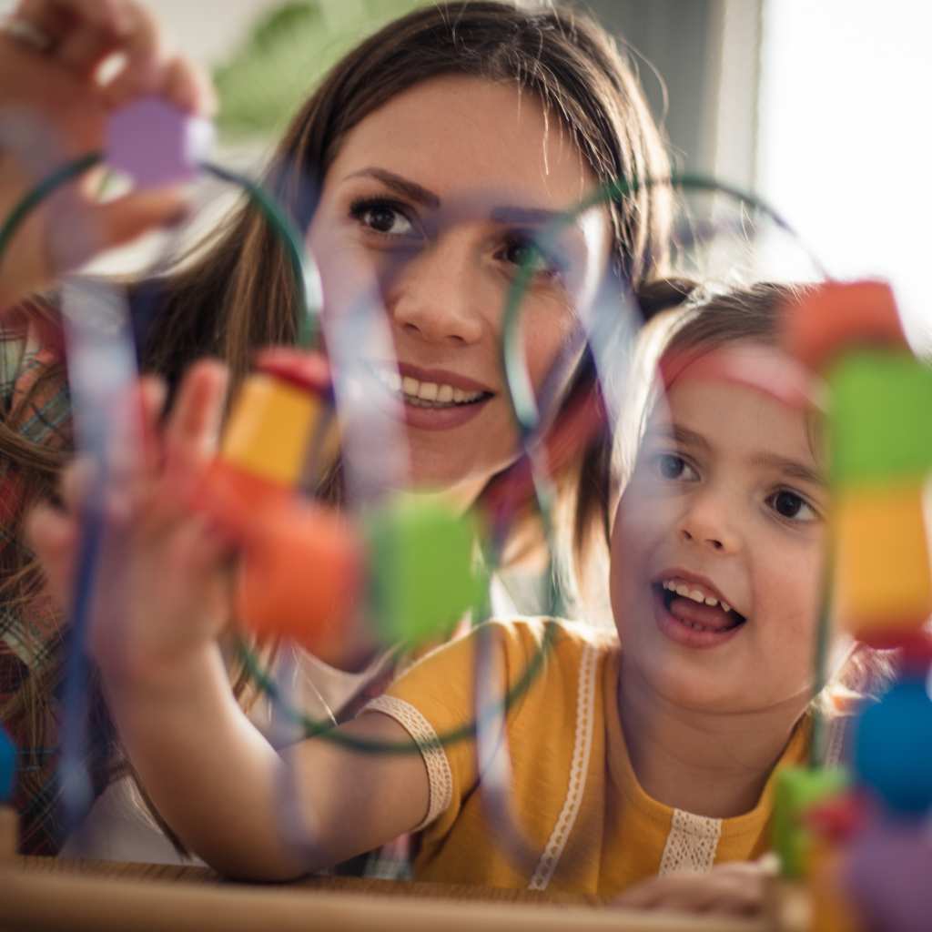 Kid in an early intervention session
