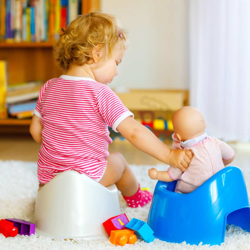 Little kid learning how to potty train