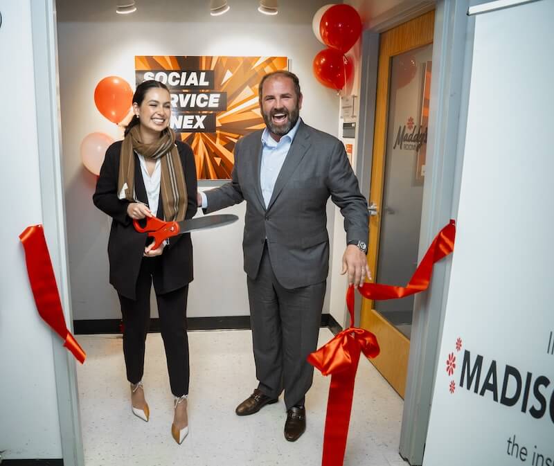 Maddy's Room Ribbon Cutting - Madison Mulvey and ABA Centers CEO Christopher Barnett