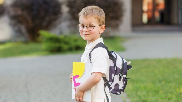 school readiness Child with backpack preparing for preschool school readiness